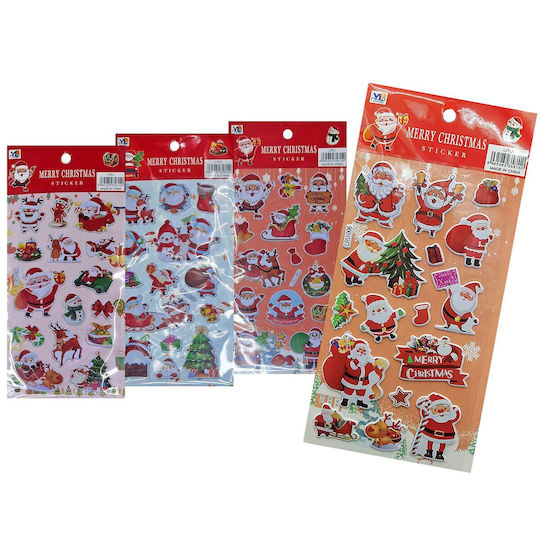 Autocolante 3D Xmas, Cartelă Mică 22x10cm, Xmasfest 1133604, 20 Bucăți Autocolante 3D Xmas, Cartelă Mică 22x10cm, Xmasfest 1133604, 20 Bucăți