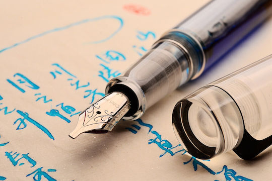 Opus 88 Broad Transparent Fountain Pen with Black Ink