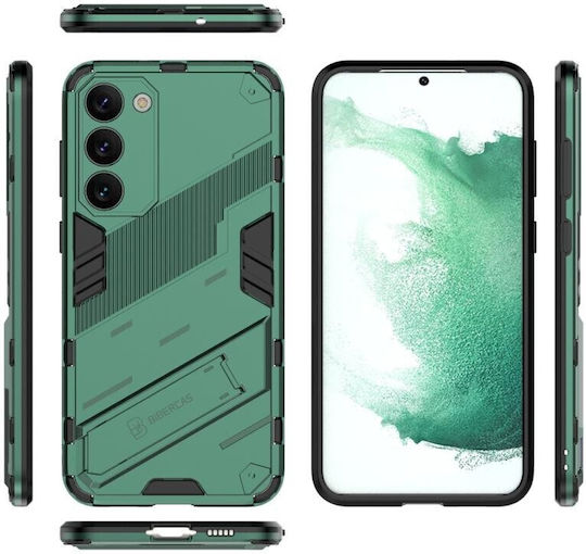 Punk Armor Твърд Калъф със Стойка Зелен за Samsung Galaxy S23 Plus 5g