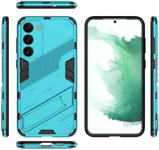 Punk Armor Твърд Калъф със Стойка Небесносин Samsung Galaxy S23 Plus 5G