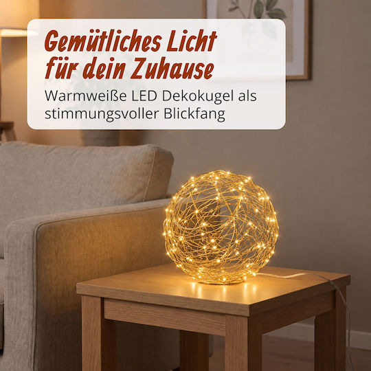 Relaxdays Corp de Iluminat Decorativ LED Alb Cald
