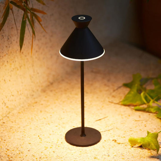 Lampa Метална LED Настолна Лампа с Черен Абажур и Основа
