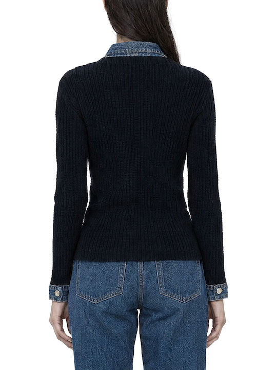 Tailor Made Knitwear Pulover Damă Cu Mânecă Lungă Albastru