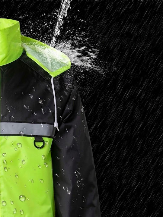 Work Rainproof Reflective Coverall Green M