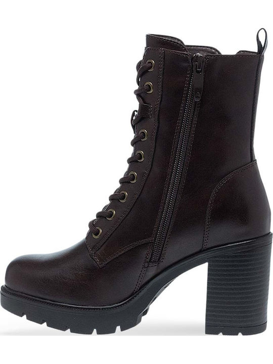 Damen Stiefeletten mit Hohem Absatz Braun