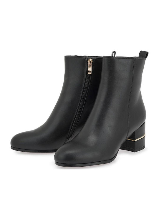 Damen-Stiefeletten mit Mittelhohem Absatz Schwarz