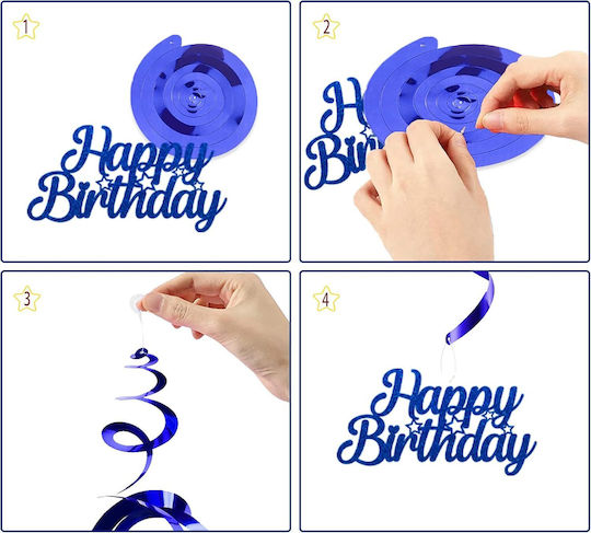30th Birthday Decoration Set Blue Silver Garland Balloons