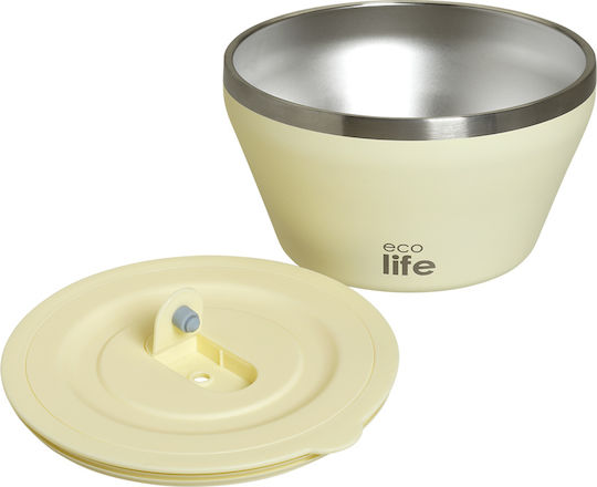 Ecolife Recipient Pentru Alimente Inox Termos Alb 1.18lt