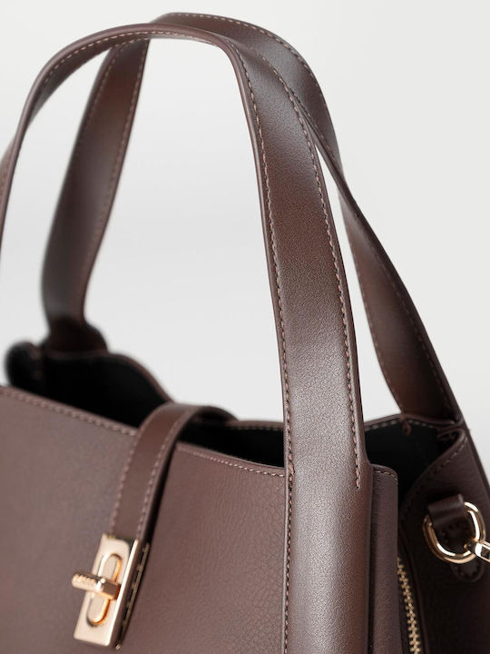 Damen Satchel Tasche Braun