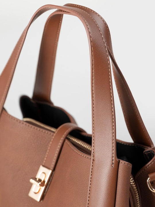Damen Satchel-Tasche Camel