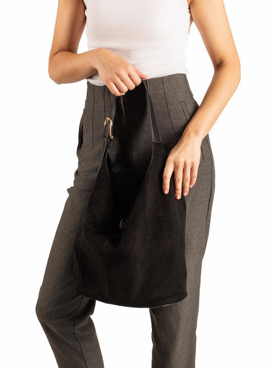 Women's Suede Shoulder Bag Black