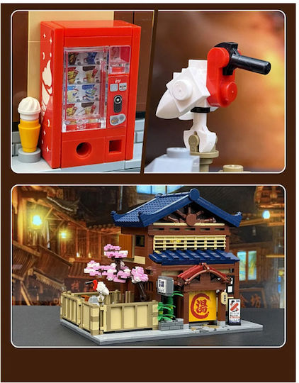 CaDA Bricks Cuburi de construit Japanese Bathroom pentru 14+ ani 1249 de piese
