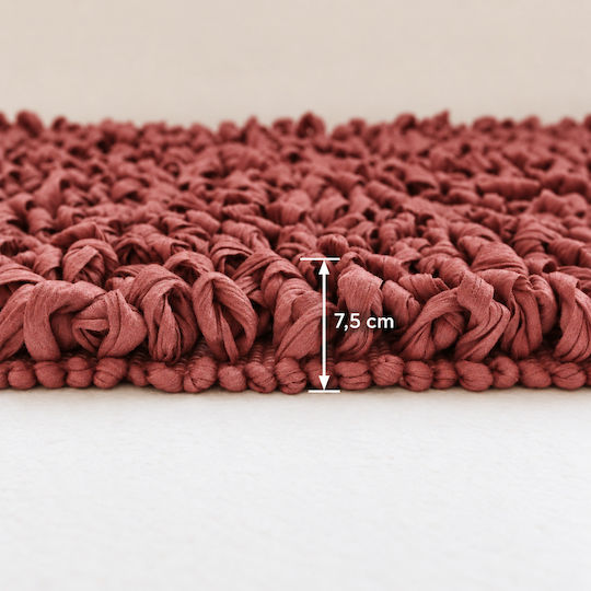 MRShome Wooden Bath Mat DV-0423C41 Terracotta 50x70cm