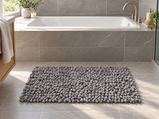 MRShome Wooden Bath Mat DV-0423C26 Grey 50x70cm