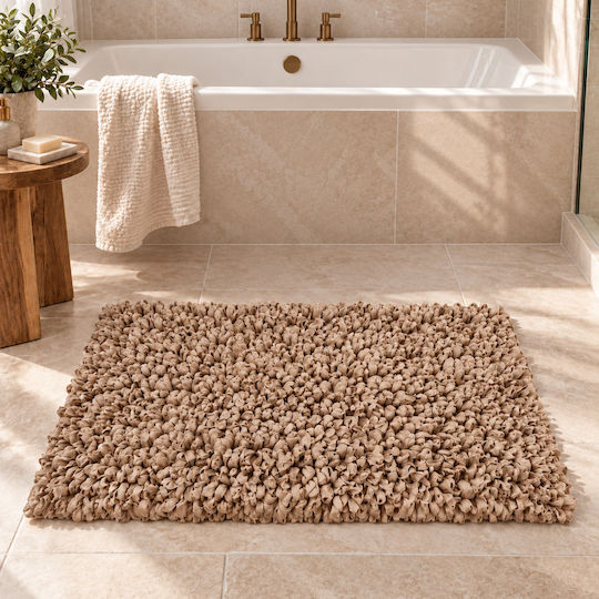MRShome Wooden Bath Mat DV-0423C06 Camel 50x70 cm