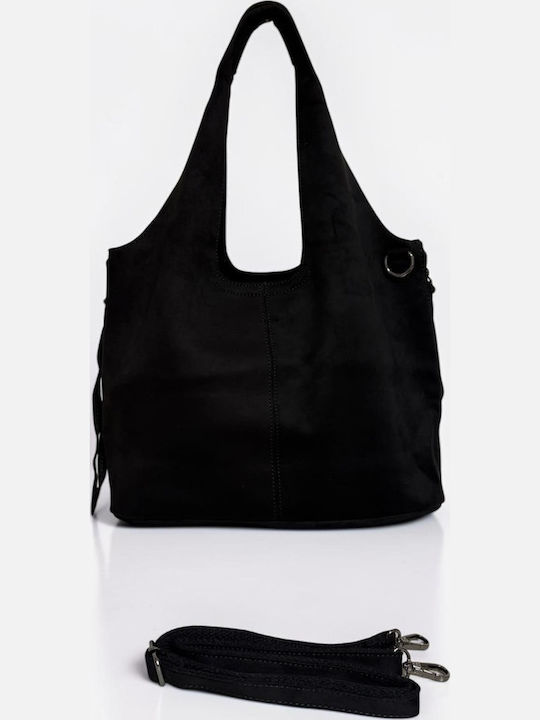 Women's Suede Shoulder Bag Black
