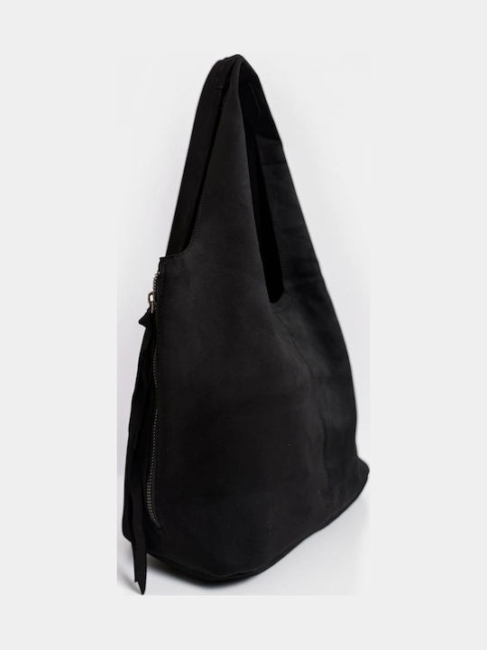 Women's Suede Shoulder Bag Black
