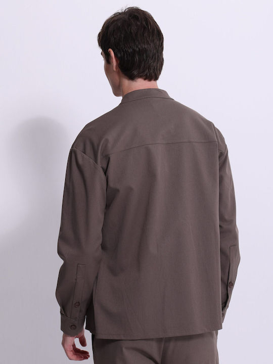Long Sleeve Brown Overshirt