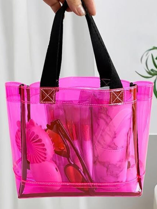Stadium Transparent Plastic Beach Bag Pink