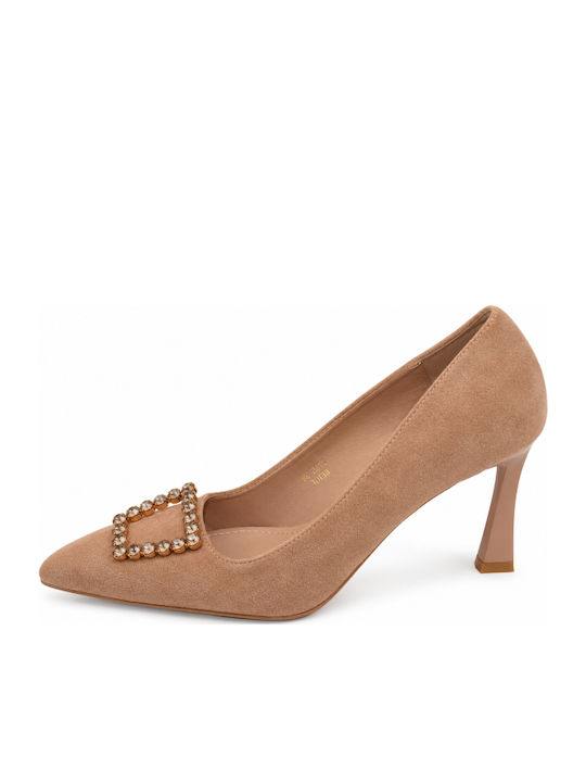 High Heel Beige Pumps WI-1748-27HH-Beige