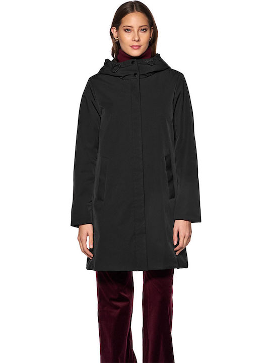 ? No.  not in original. ? I accidentally should give translation only. "?" no.  absent. Romanian: Geacă Parka de Iarnă pentru Femei Black . Black is color should translate Neagră, but title's syntactic: geacă parka neagră de iarnă. Original has Black English; translate. Proper phrase: Geacă Parka de Iarnă pentru Femei Neagră W... maybe Romanian title case. Geacă Parka de Iarnă pentru Femei Neagră awkward. "Geacă Parka de Iarnă pentru Femei, Neagră" punctuation not original. Could say "Geacă Parka Neagră de Iarnă pentru Femei W..." Need no punctuation. Geacă Parka Neagră de Iarnă pentru Femei
