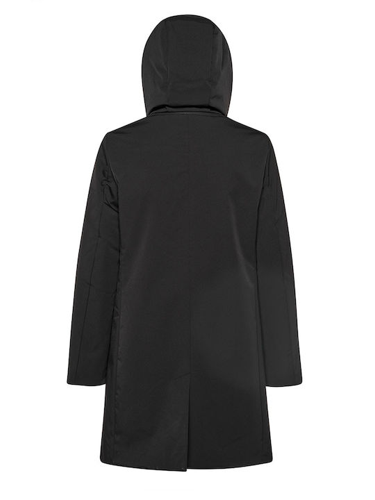 ? No.  not in original. ? I accidentally should give translation only. "?" no.  absent. Romanian: Geacă Parka de Iarnă pentru Femei Black . Black is color should translate Neagră, but title's syntactic: geacă parka neagră de iarnă. Original has Black English; translate. Proper phrase: Geacă Parka de Iarnă pentru Femei Neagră W... maybe Romanian title case. Geacă Parka de Iarnă pentru Femei Neagră awkward. "Geacă Parka de Iarnă pentru Femei, Neagră" punctuation not original. Could say "Geacă Parka Neagră de Iarnă pentru Femei W..." Need no punctuation. Geacă Parka Neagră de Iarnă pentru Femei