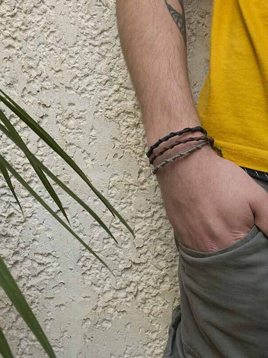 Siballba Herren-Makramee-Armbandset aus Kordel Sb-M20113-3er-Set