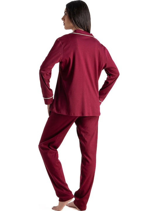 Relax Anatomic Χειμερινό Γυναικείο Σετ Πιτζάμας Γκρενά