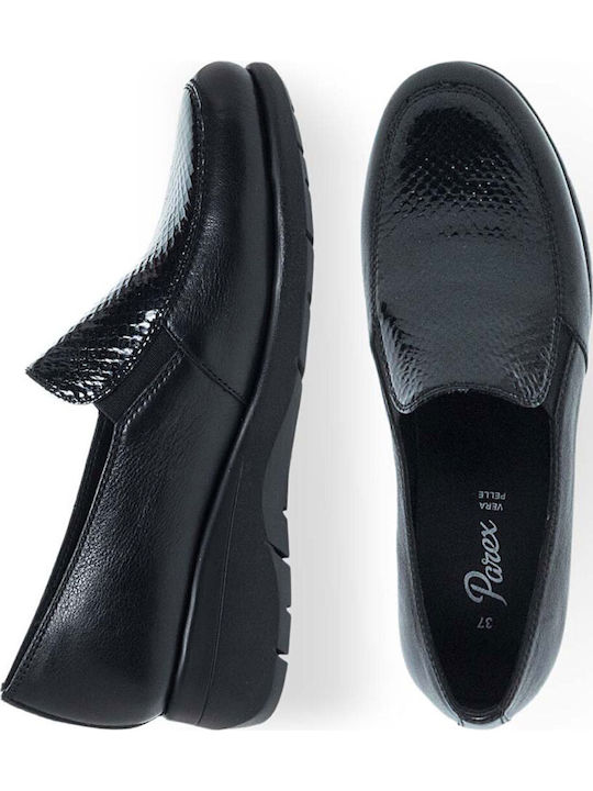 Leather Women's Moccasins in Black