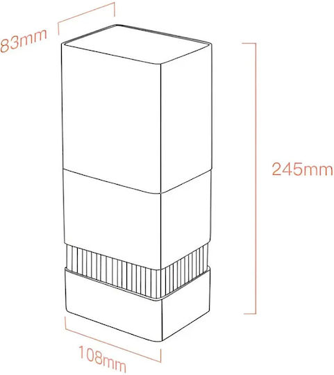 Cutie de Organizare pentru Cosmetice cu Separatoare Albă 24.5x10.8x8.3cm.