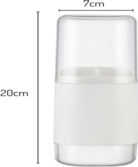 Femmit 2-Piece Bathroom Set Liquid Soap Dispenser & Toothbrush Holder White Minimal