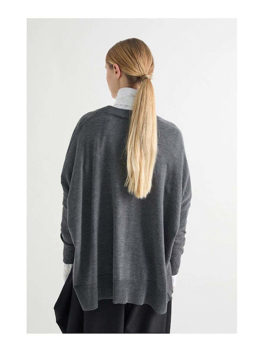 Women's Cardigan with Buttons Grey