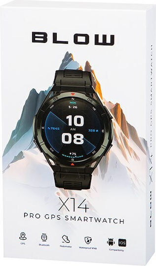 Blow X14 Pro Smartwatch cu monitorizarea ritmului cardiac (Negru)