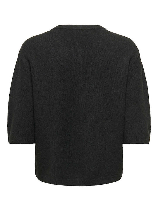 Gestrickte Damenstrickjacke Schwarz