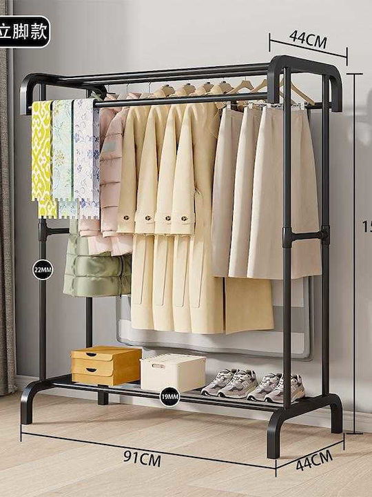 Yh6805 Umeraș de Podea din Metal Negru 157x91x157cm