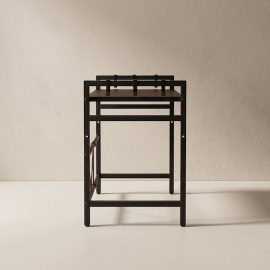 ikonka Suport Metalic pentru Cuptor cu Microunde 63x32x44 cm Negru