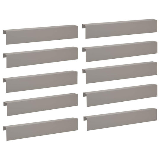 Garden Fence Covering Profiles 10 Pcs 100 x 10 x 15 cm 8012919 Rusty