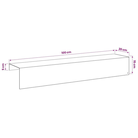 Garden Bed Edging 10 Pcs 100 X 20 X 15 Cm Steel 8012981 Anthracite