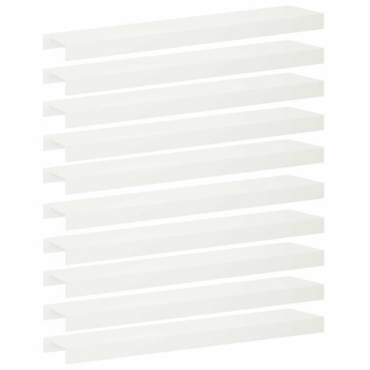 Garden Edging Profiles 10 Pcs 100 x 20 x 5 cm Steel White 8012923 White