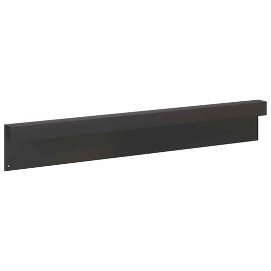 Garden Fence Cover Profiles 10 Pcs 100 x 5 x 15 cm Steel Black 8012935 Black