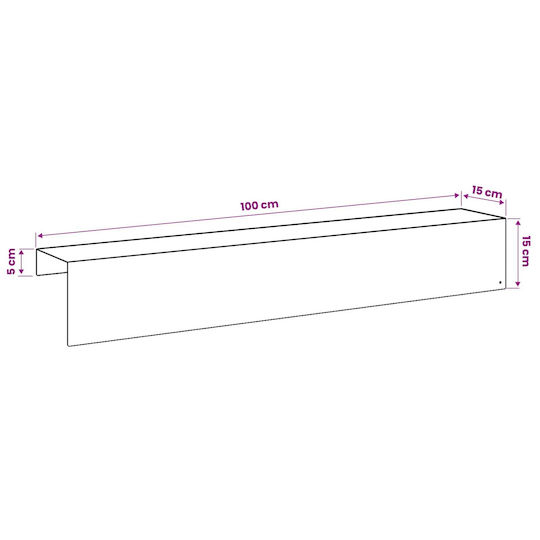 Garden Cover Profiles 10 Pcs 100 x 15 x 15 cm Steel White 8012965 White