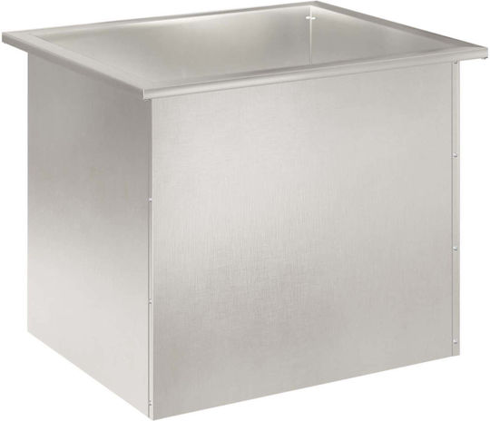 vidaXL Metal Planter Box Silver 50x60x48 cm