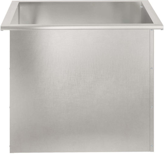 vidaXL Metal Planter Box Silver 50x60x48 cm