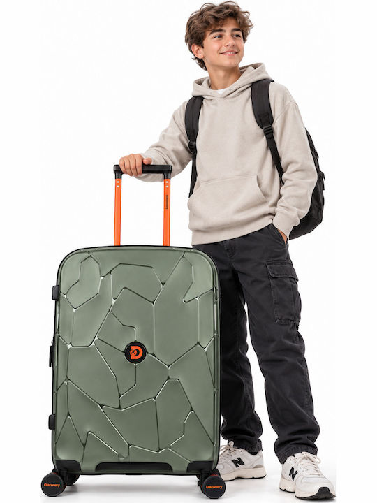 Discovery Medium Khaki Travel Suitcase 65 cm High