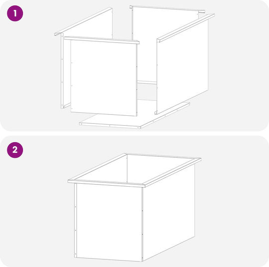 vidaXL Set of 2 Metal Planter Boxes Anthracite