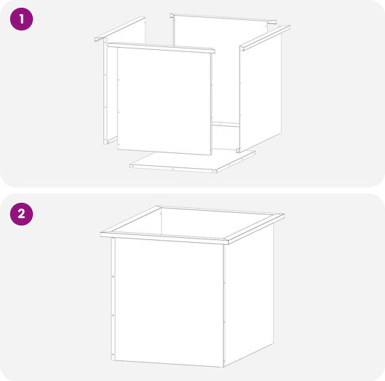 vidaXL Set of 2 Silver Metal Planter Boxes