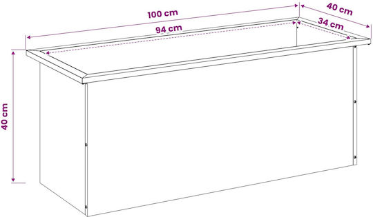 vidaXL Set of 2 Metal Planter Boxes Anthracite