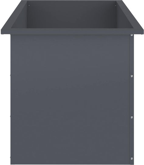 vidaXL Set of 2 Metal Planter Boxes Anthracite