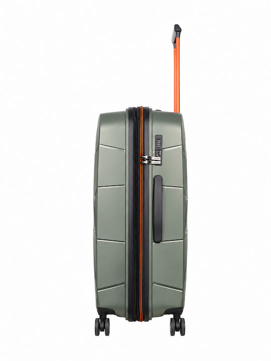 Discovery Large Khaki Travel Suitcase Height 75 cm