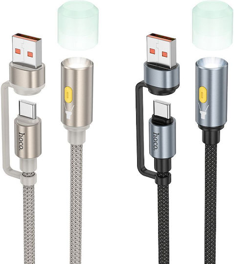 Hoco Cable Usb A Type C To Led Light Ua38c Gold